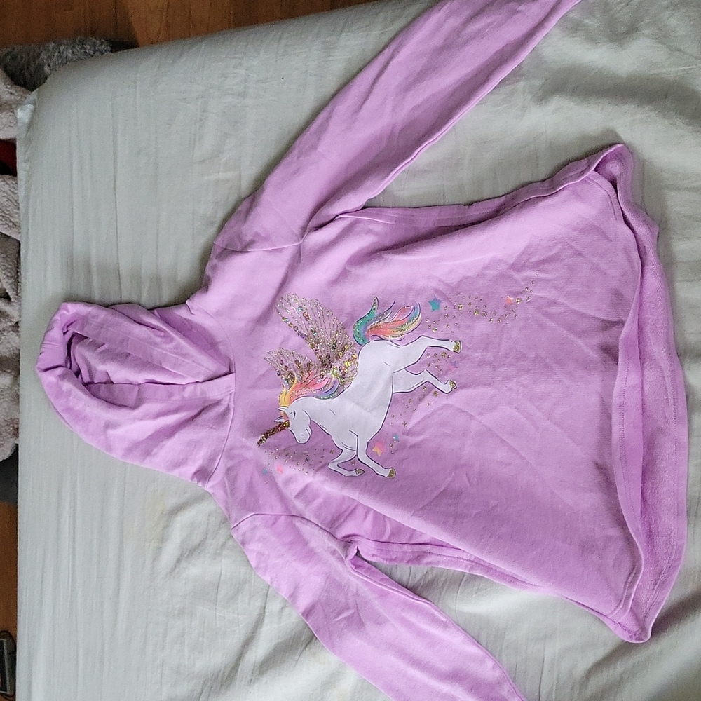 Sonoma Purple Unicorn fashionable thin hoodie size 8